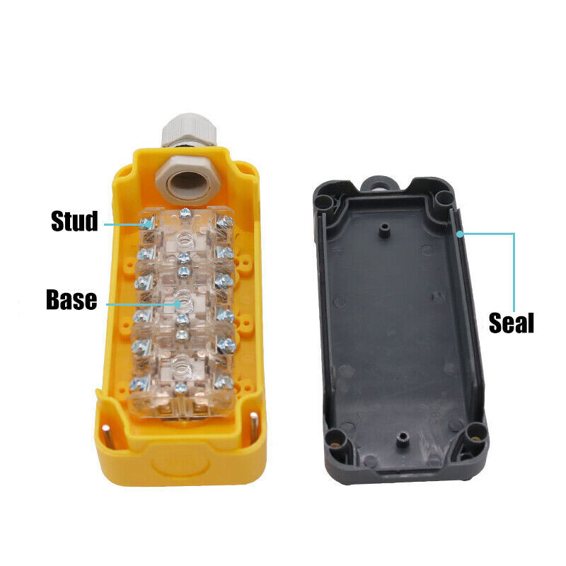 COP-2B Crane Button Switch Box Lifting Dustproof Rainproof Plastic Yellow UK