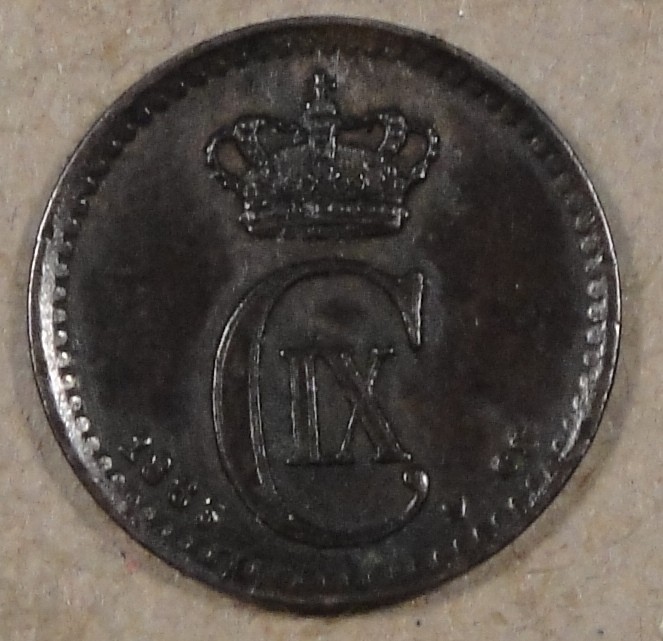 Denmark 1883 Ore Better Circulated Grade Coin