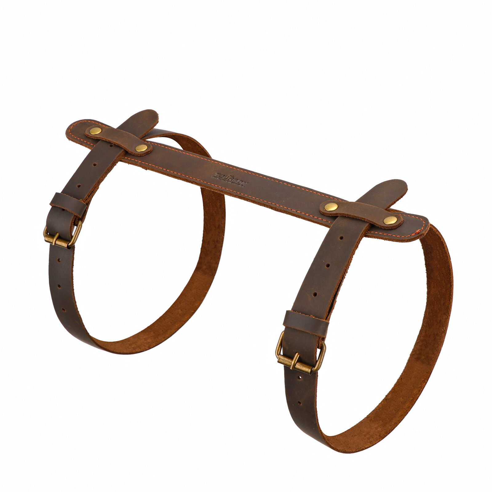 TOURBON Leather Picnic/Motorcycle Blanket Carry Handle Camp Belt Bedroll Strap