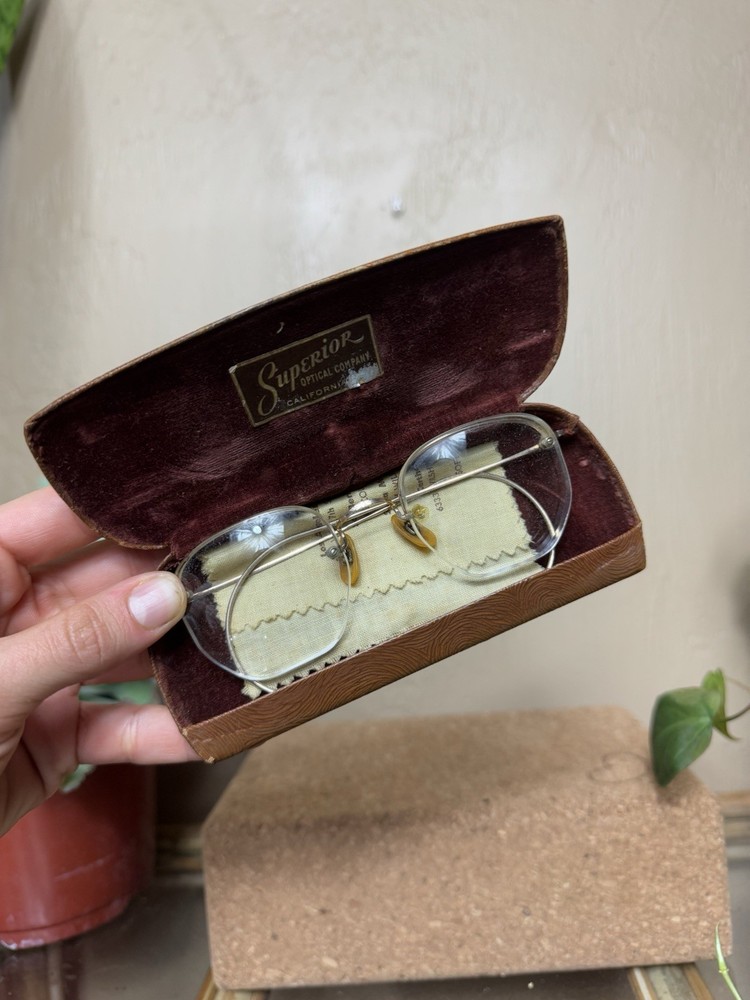 Vintage Wire Bifocals with Case