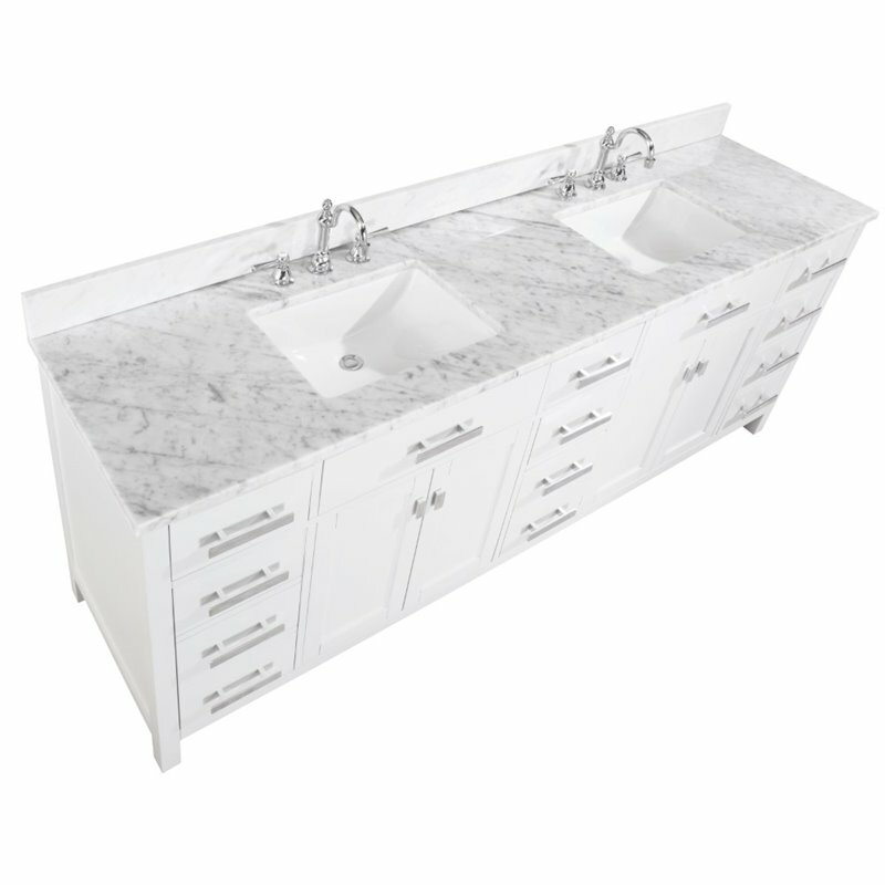 Design Element Group 84" Double Vanity in White