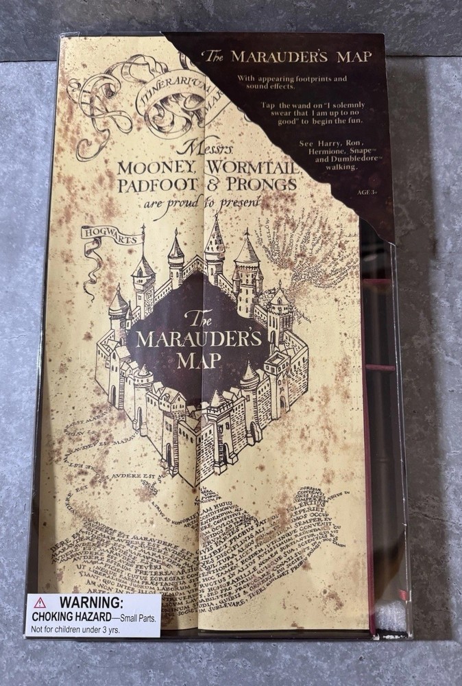 Harry Potter Marauders Map & Wand Interactive Footprints Light Sounds