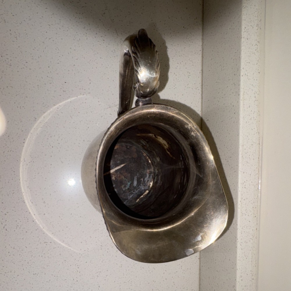 Victorian Silverplate Pitcher Ornate Handle and Rim