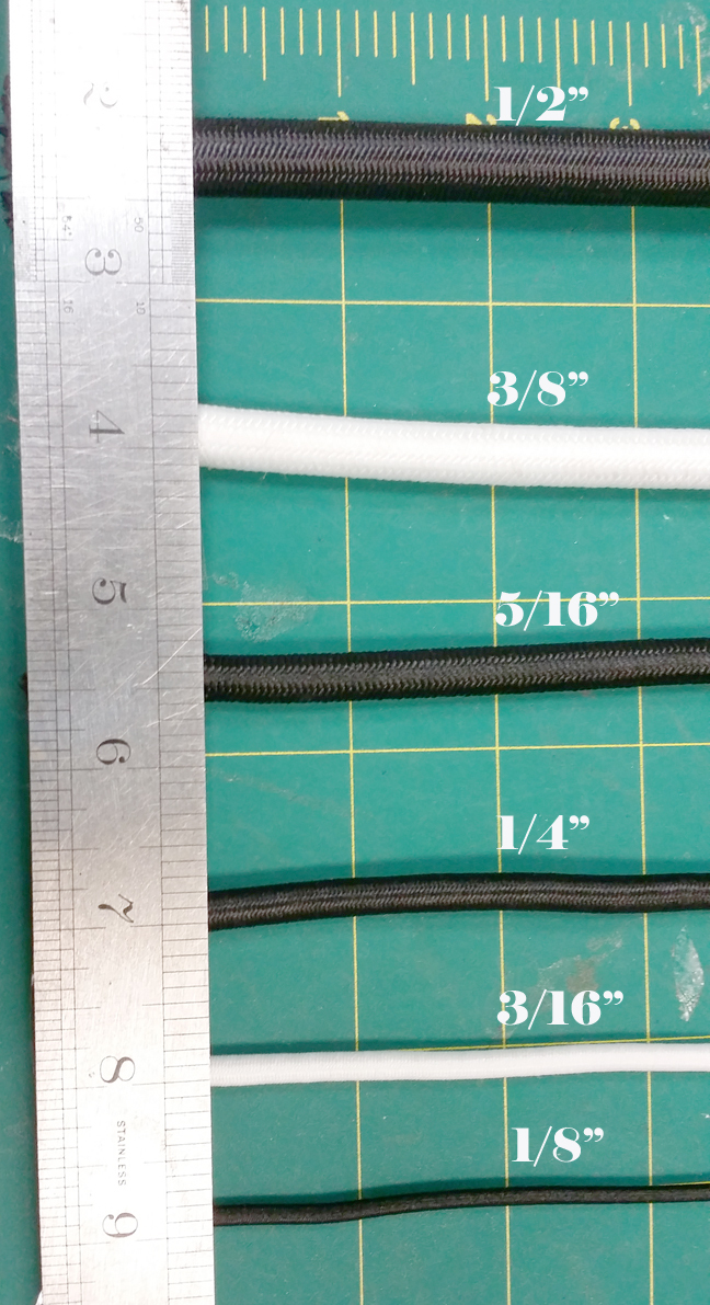 5/16" x 30 Ft (10 Yard) Premium Marine Grade Bungee Shock Stretch Cord UV Black