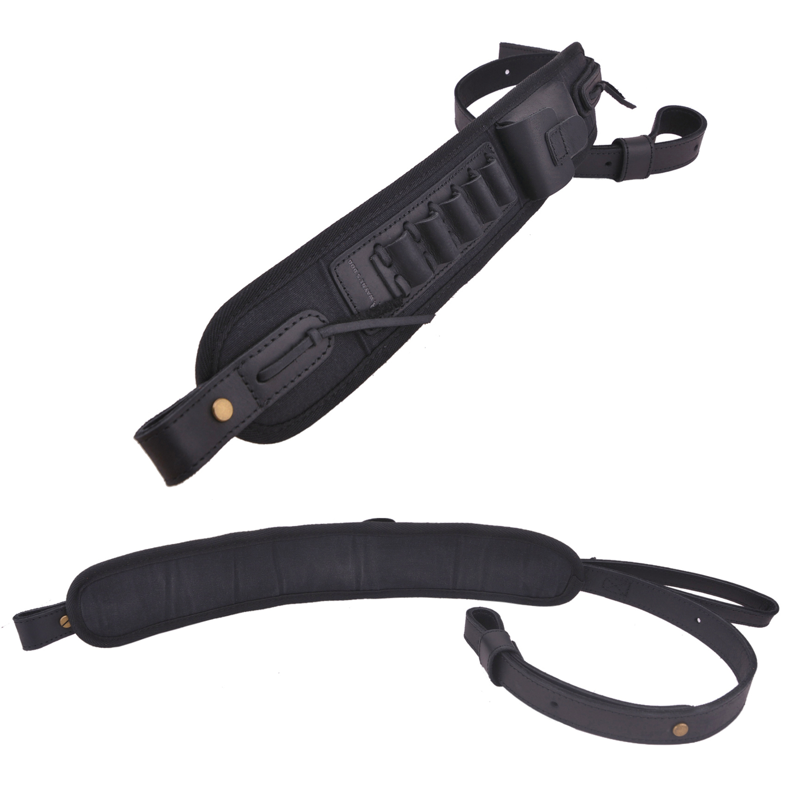 WAYNE'S DOG Durable Leather Rifle Sling Shotgun Strap for .22MAG.30/30.308 12GA