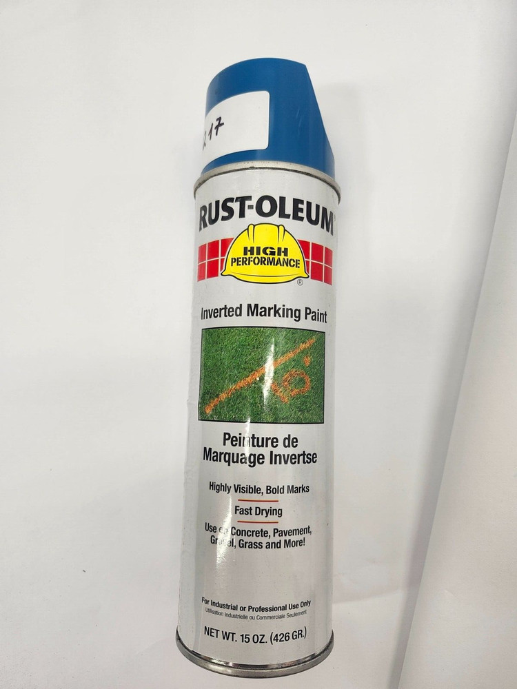 Inverted Marking Paint, 15 oz., Caution Blue, Solvent