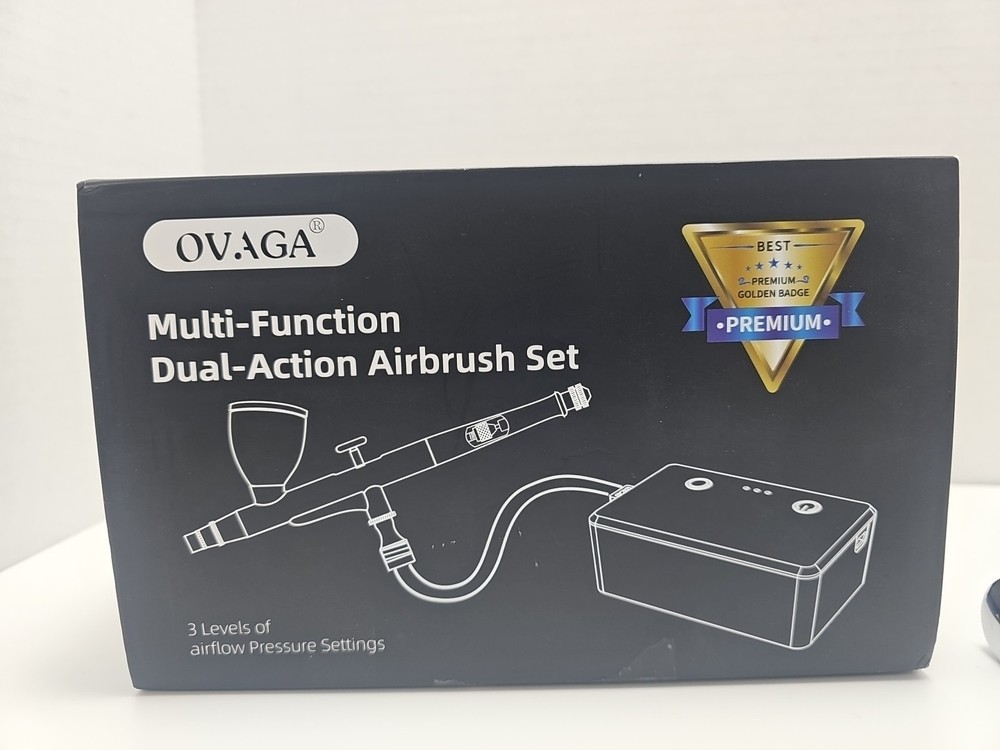 OVAGA 32PSI Airbrush Kit with Compressor, Rechargeable Multi-Function Preowned