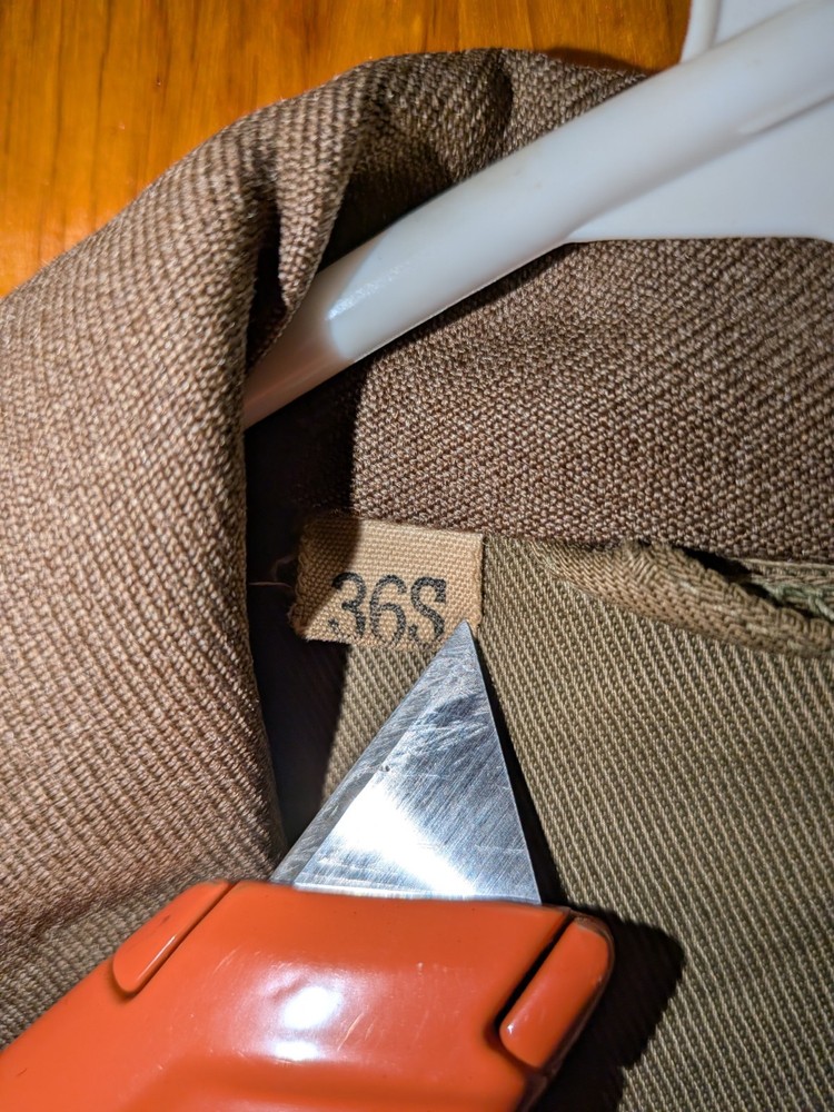 WWII US Army Ike Jacket 2nd Infantry Patch Original Size 36S