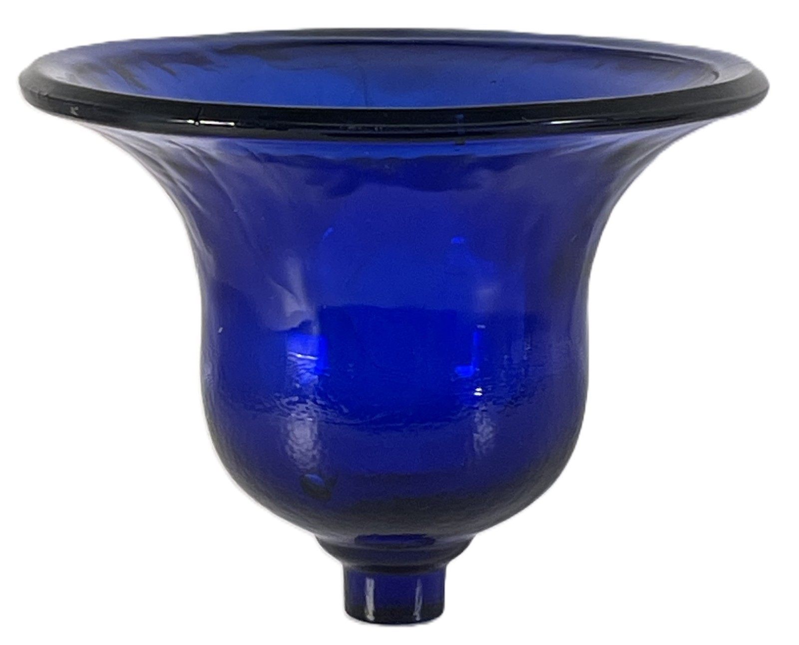 Cobalt Blue Garden Cloche Glass Bell Jar Peg Candle Holder
