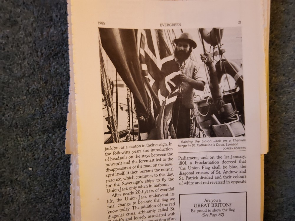 Xm51  Ephemera 1990 Picture Thames Barge Man
