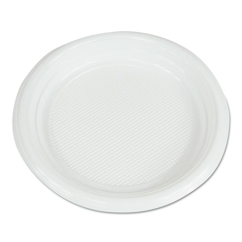 Boardwalk PLTHIPS6WH Hi-Impact 6" Plastic Dinner Plates - WHT (1000/Carton) New