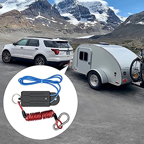Trailer Breakaway Switch, 4ft Breakaway Coiled Cable with Electric Brake