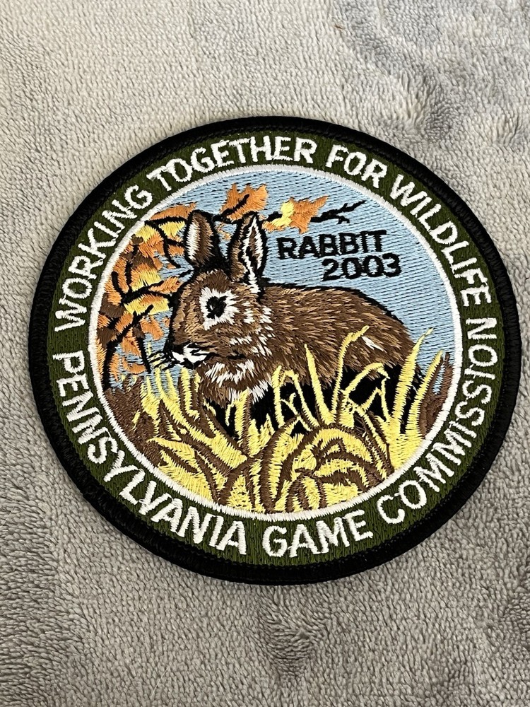 2003 PENNSYLVANIA GAME COMMISSION PATCH “RABBIT ” 4” Diameter