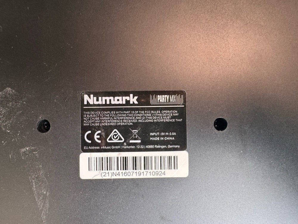 Numark Dj Controller Party Mix With Built In Lights TESTED