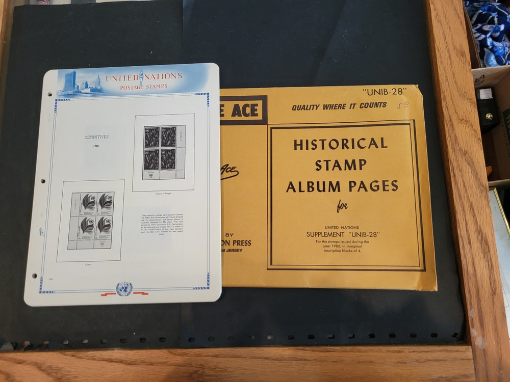 1982 WHITE ACE United Nations Supplement for MIB's/4 - UNIB-28 - Unused