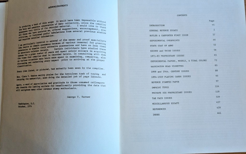 Essays & Proofs US Internal Revenue Stamps George E. Turner HC 1974