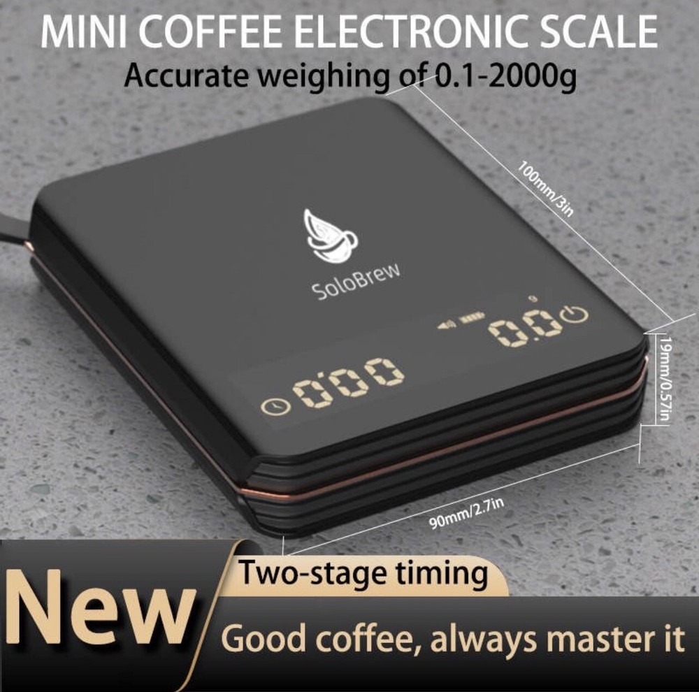 Espresso Scale USB Rechargeable Black FREE SHIPPING