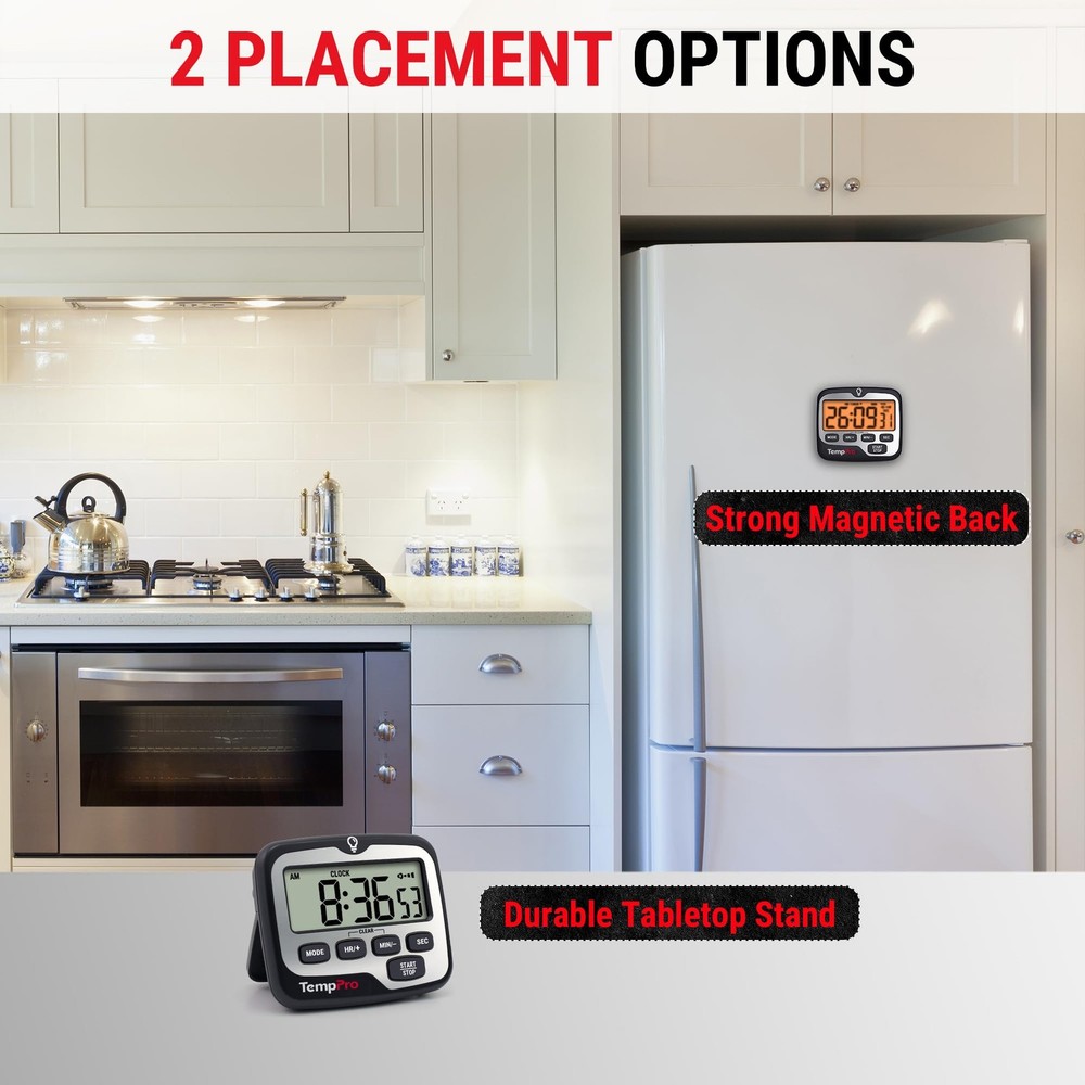 TM01 Kitchen Timers for Cooking with Count Up Countdown Timer Digital Timer for