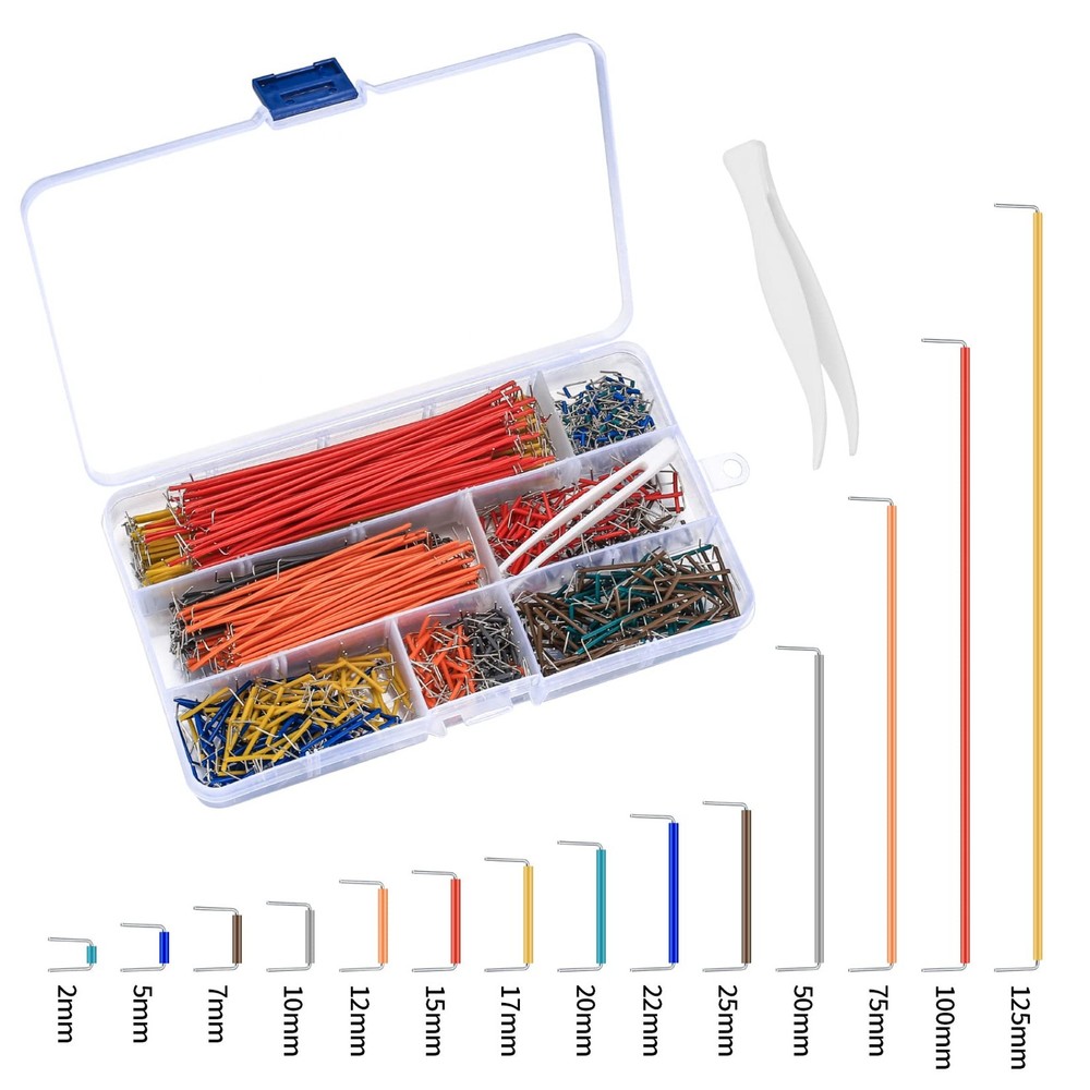 840 PCS Breadboard Jumper Wire Kit 14 Assorted Lengths for Prototyping