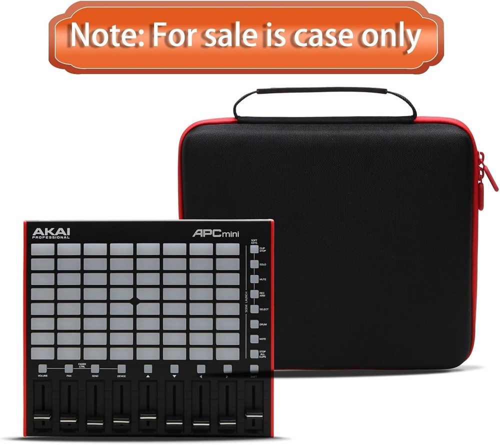LTGEM Case Compatible with AKAI Professional APC Mini MK2 / 5.Black+Red