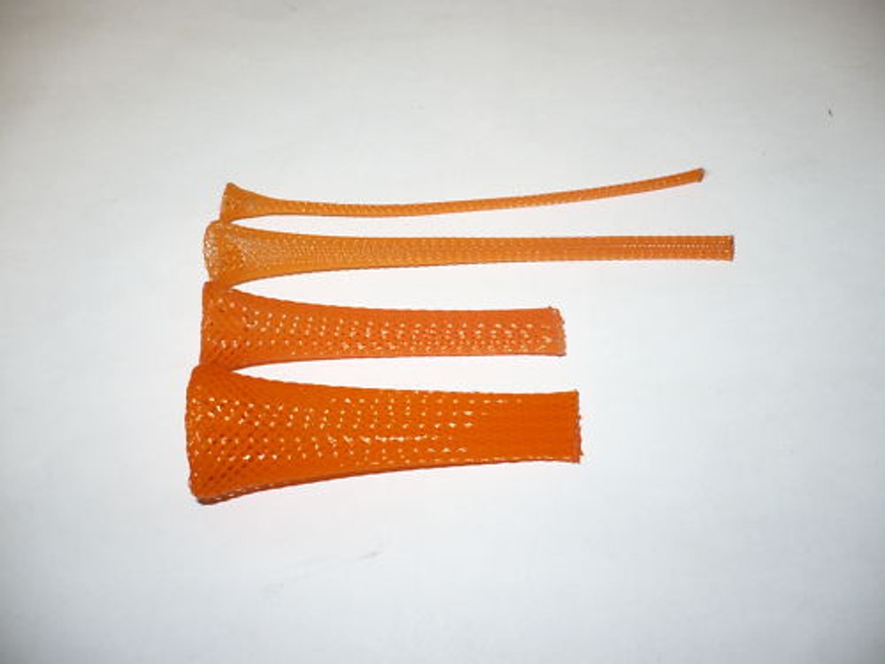 1/4 BRAIDED EXPANDABLE SLEEVING  ORANGE TECHFLEX  25ft