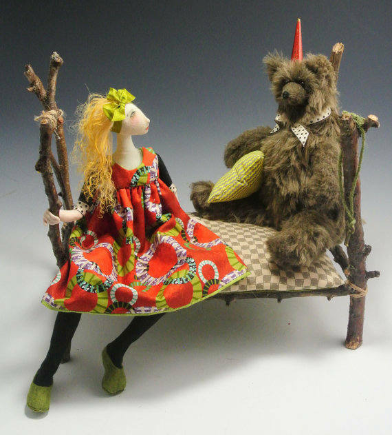 Cloth Art Doll Pattern Class Tutorial "Forgiving Goldilocks" by Cindee Moyer