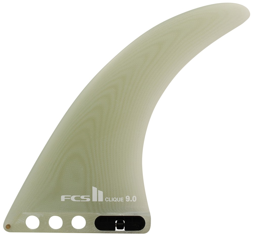FCS II Clique 9" PG Longboard Fin - Clear - New