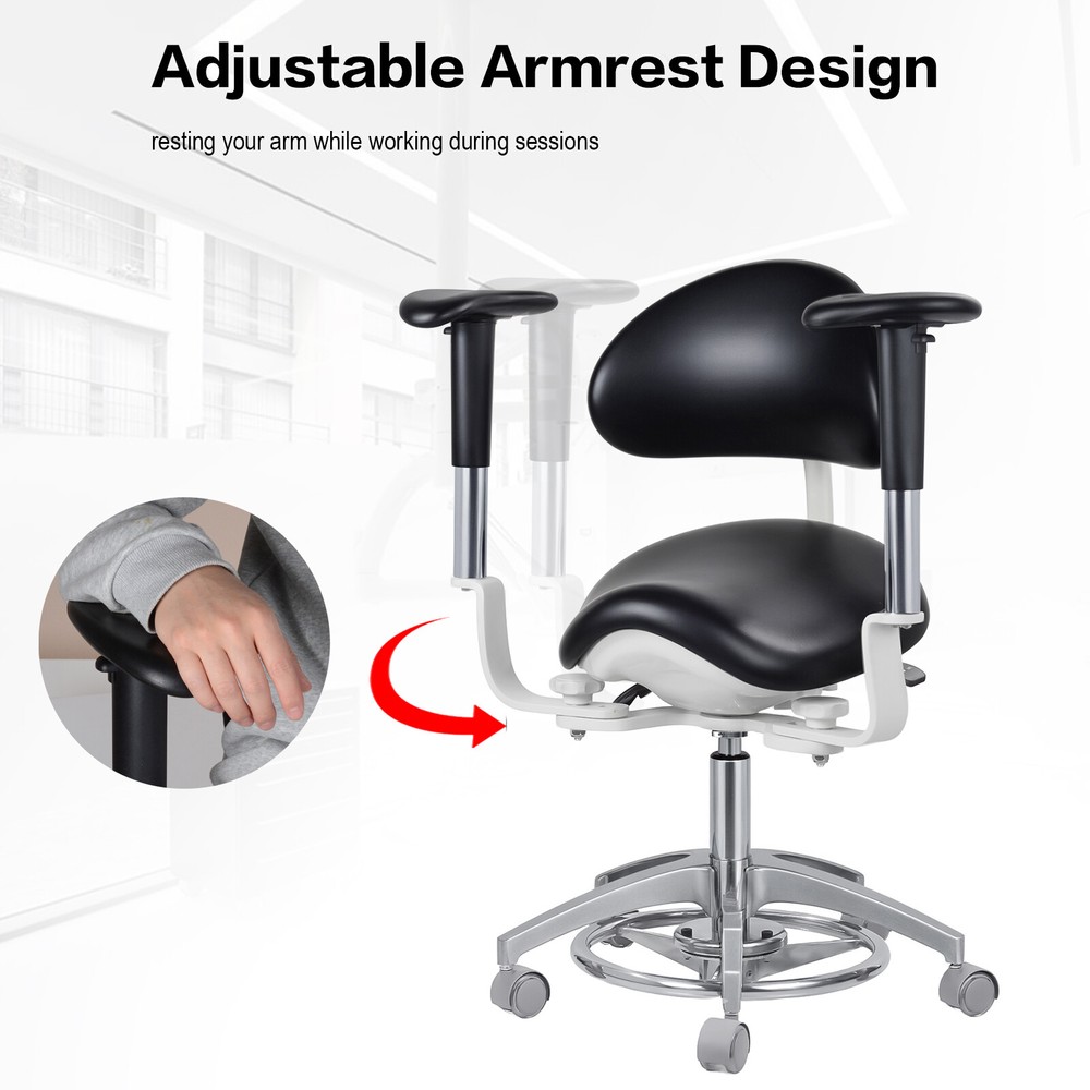 PU Leather Microscope Surgery Saddle Chair Adjustable Dynamic Seating Chair