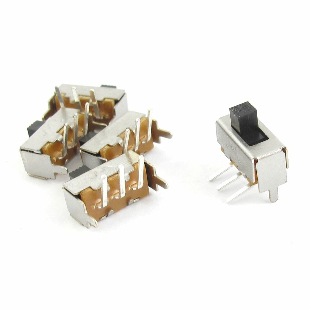 5 Pcs On/Off 3 Pin SPDT Mini PCB Sliding Switch Replacement Part DC 50V 0.3A-