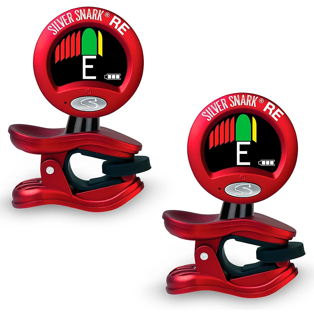 Snark Red Silver Snark Clip-On Tuner 2 Pack