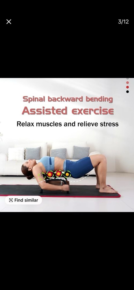 Mini Inversion Table with Back Massage Roller Relieve Back Pain Foldable Back St