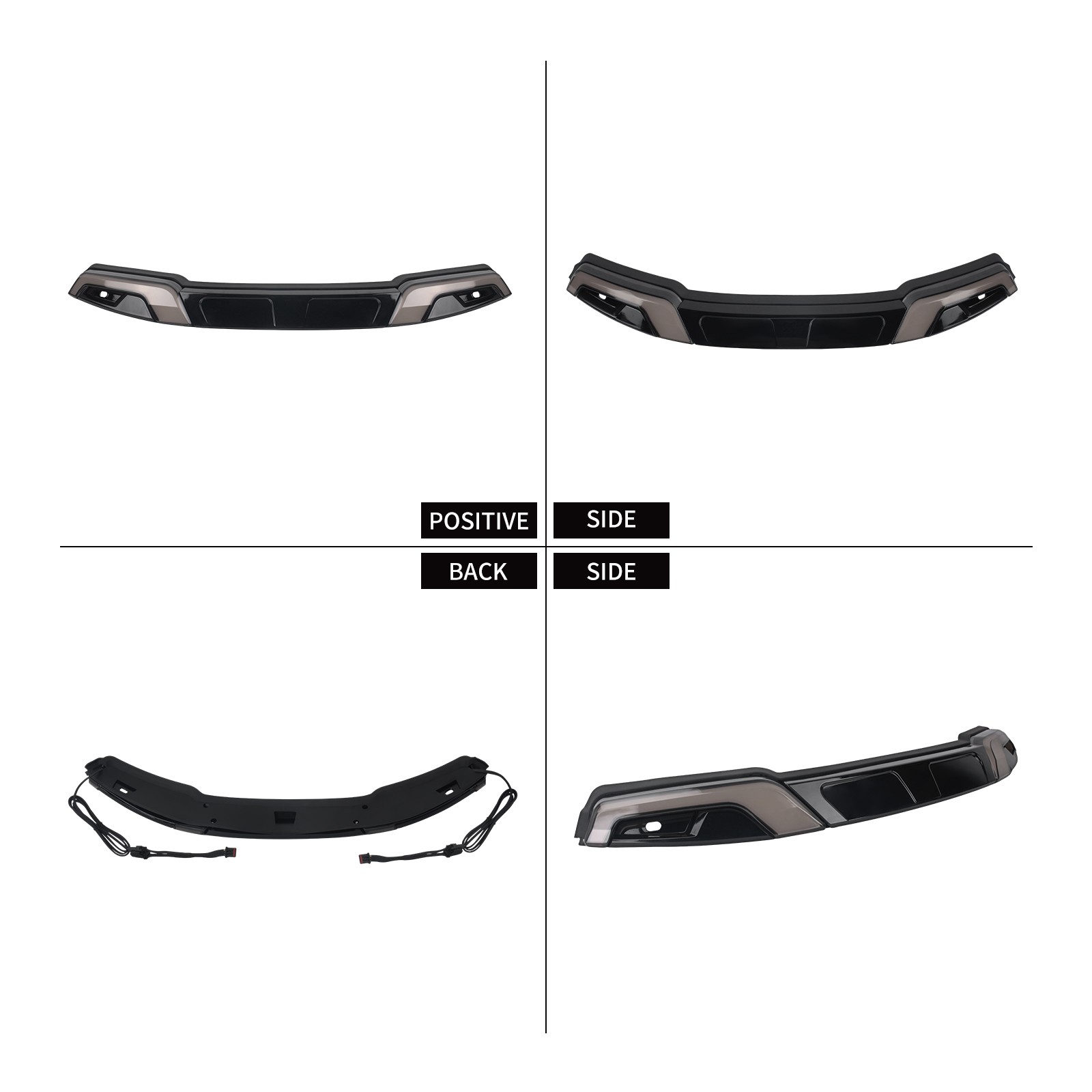 Tracer LED Windshield Trim Light Black For Touring Electra Glide FLHT 2014-2023