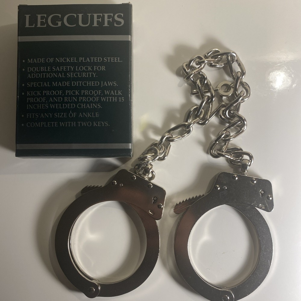 Double Lock Heavy Duty Leg Cuffs – Maximum Security & Durability - 2 Keys