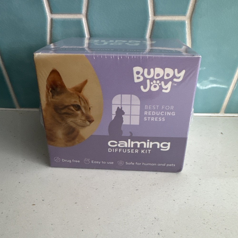Buddy Joy Calming Diffuser Kit for Cats 2 Diffusers 2 Pheromone Refills NEW!