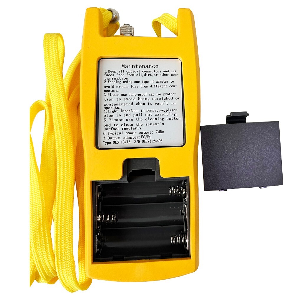 Portable Optical Light Source Range -7dBm 850/1300nm for Measuring Optical Loss