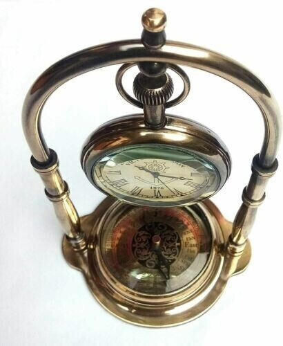 Antique Hanging watch Unique Design Table Clock Desk Clock Maritime Compass
