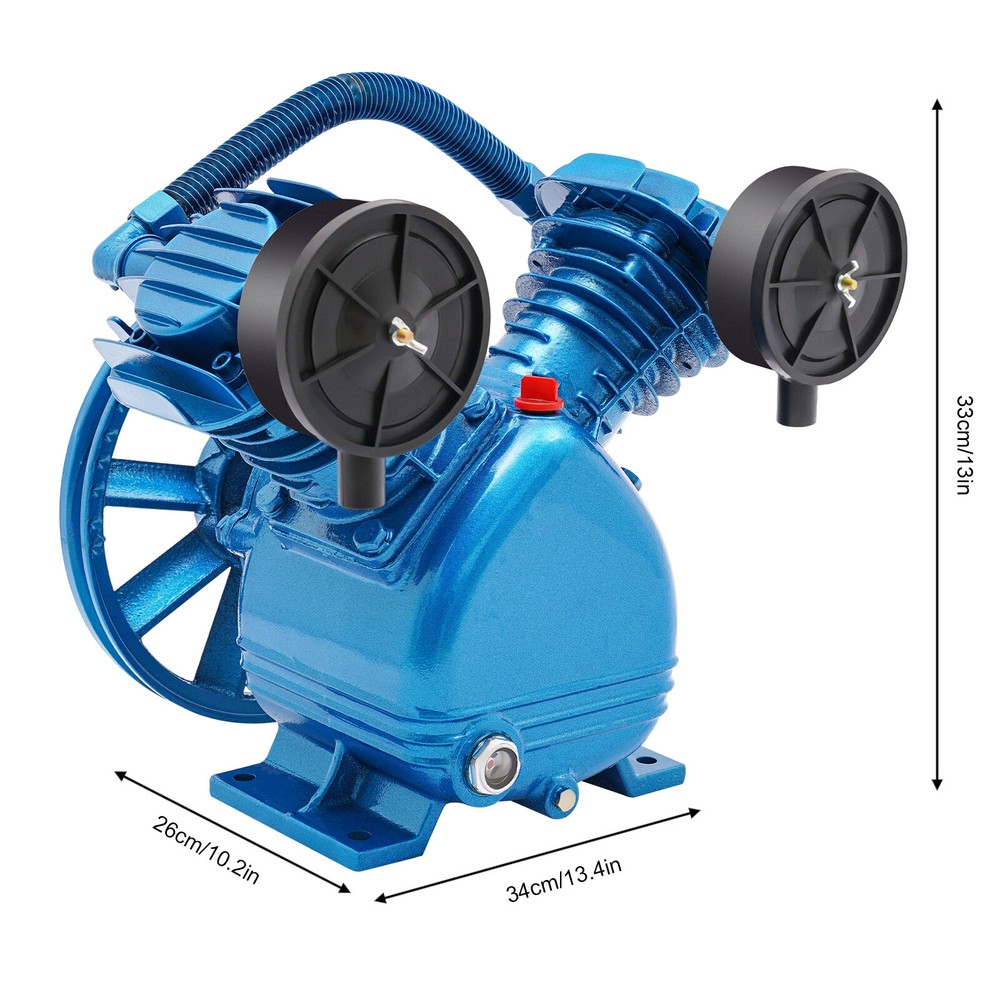 Replacement Air Compressor Pump Single Stage V Style Twin Cylinder 3 HP 2-Piston