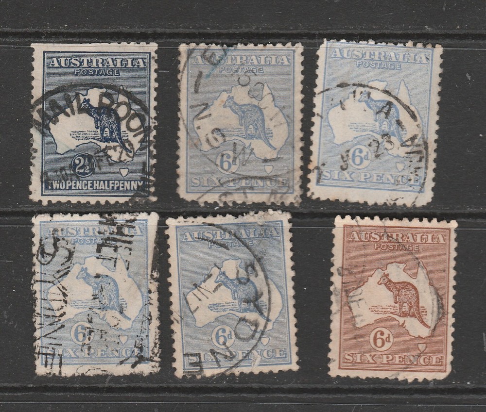 Australia Scott# 46, 48 x 4, 49 Used