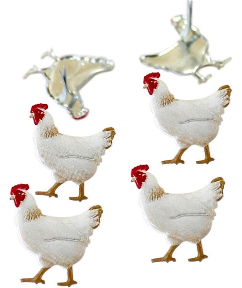 Chickens, Decorative Scrapbook Brads - Eyelet Outlet #179