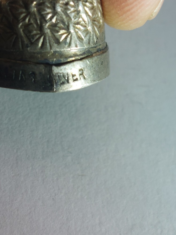 VINTAGE STERLING SILVER THIMBLE See Photographs