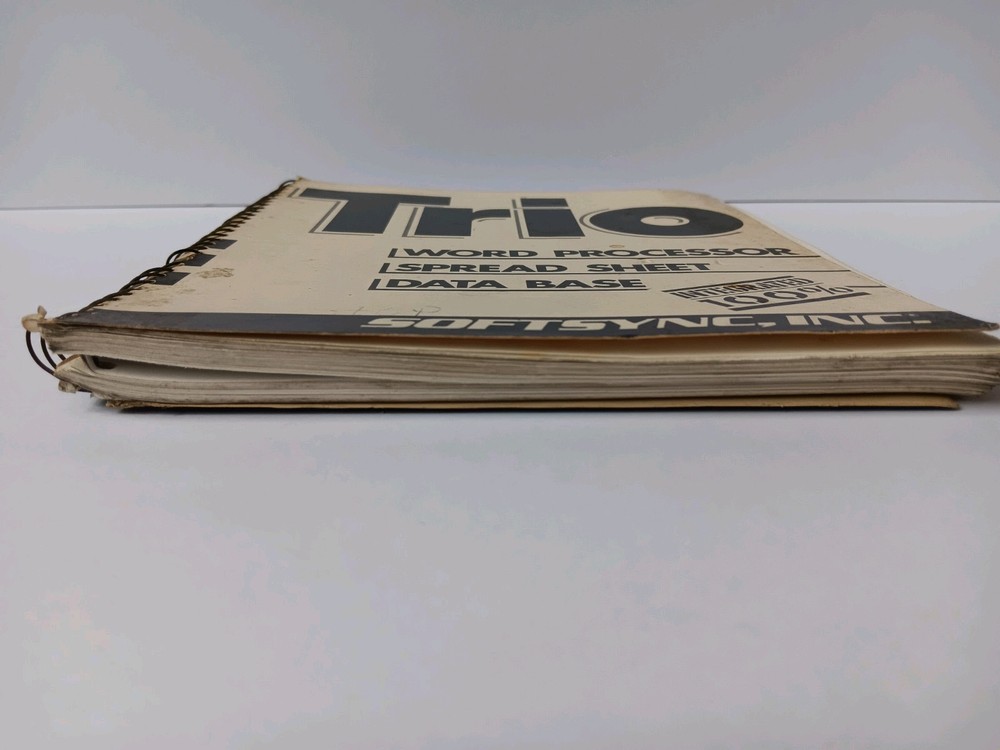 Trio The Integrated Word Processor Spreadsheet Database Manual Guide Softsync