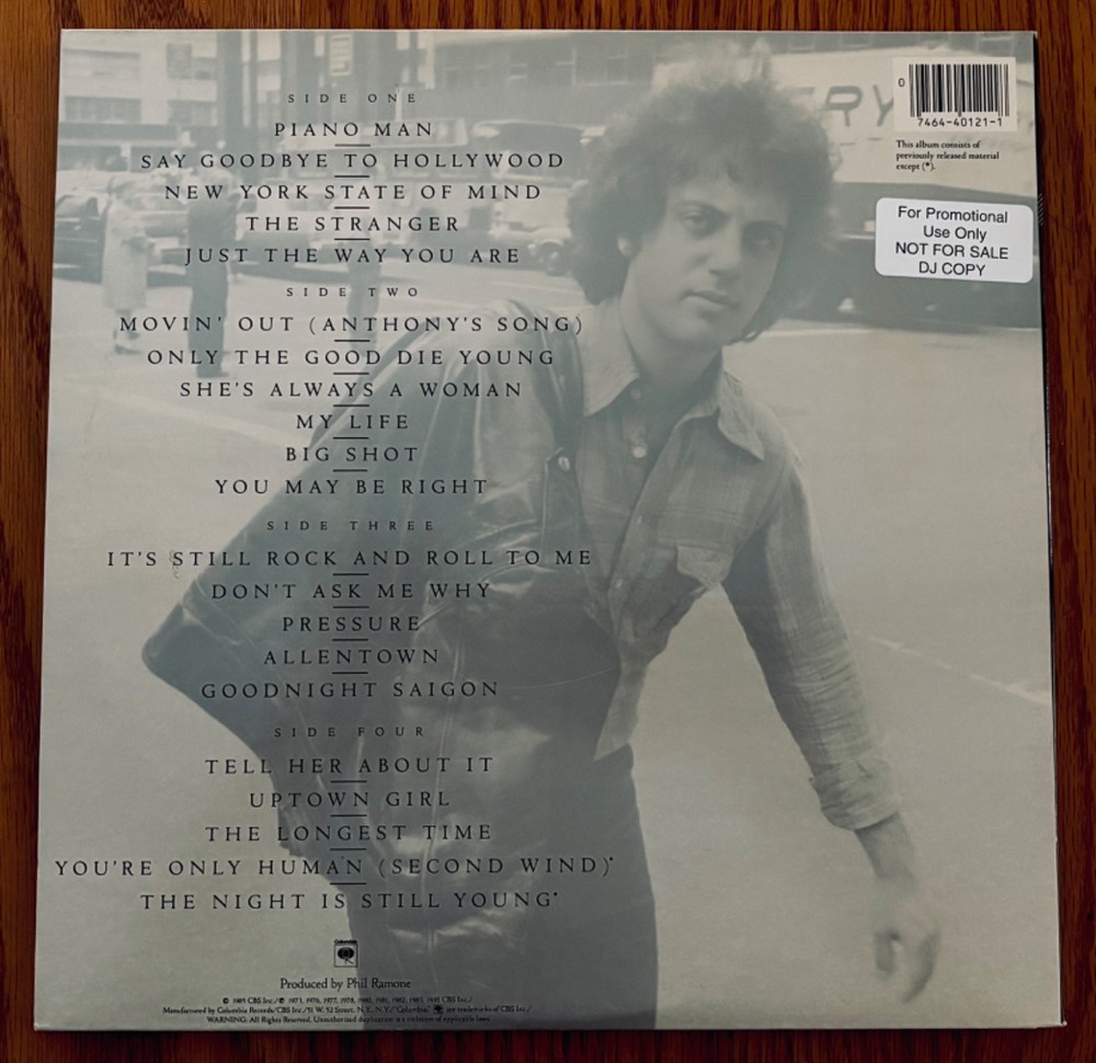 BILLY JOEL Signed GREATEST HITS VOL. I & II Promo/DJ Double Album~Near Mint