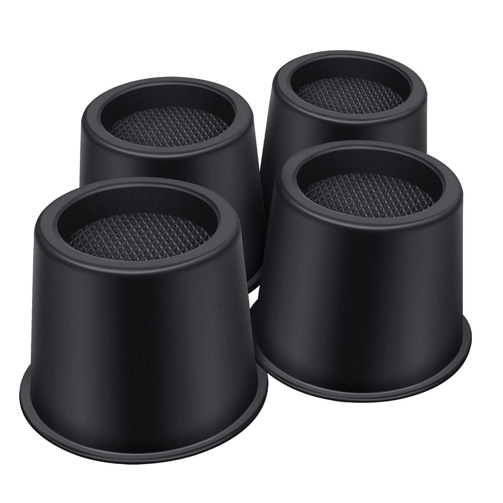 4 Inch Heavy Duty Bed Risers Stackable Blocks for Couch Chair Bedpost, 4 Pack