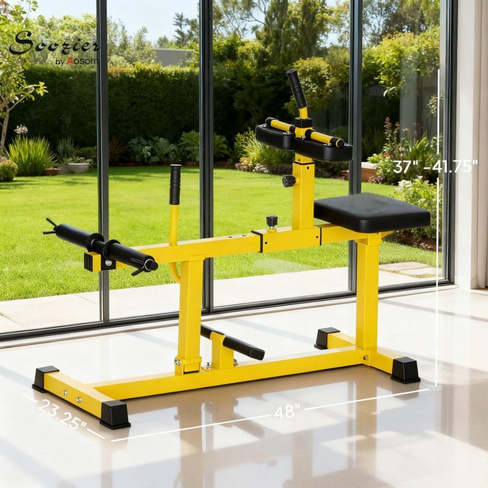 Compact Calf Trainer - Adjustable Seated Raise Machine for Home Gyms