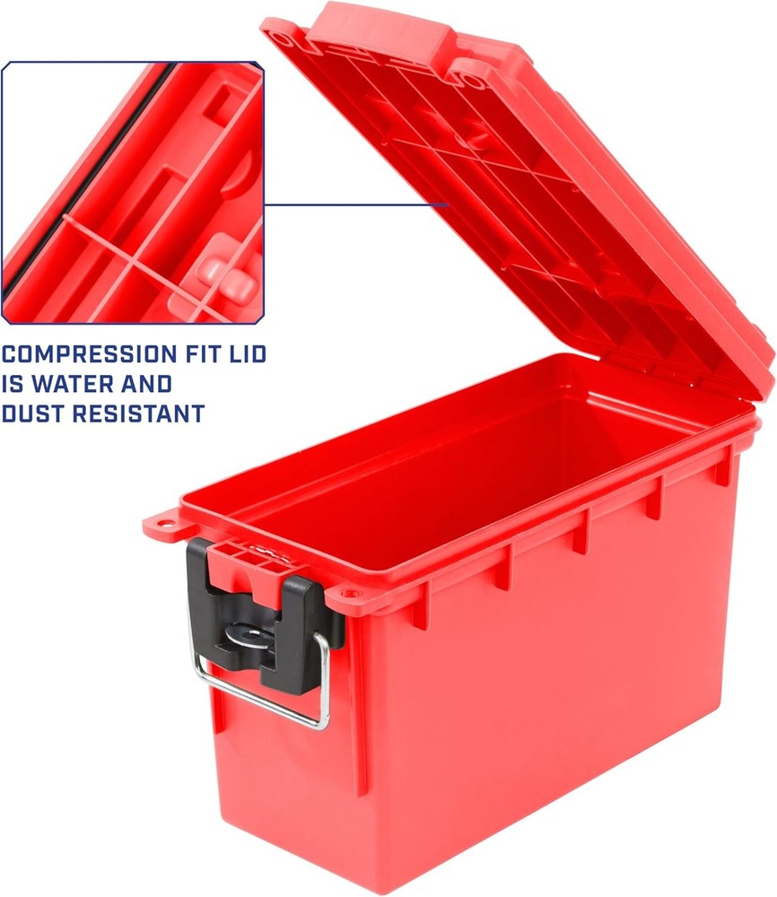 Sheffield 12636 Ammo Storage Box, Stackable .30 Cal Field Boxes, 0.30, Red