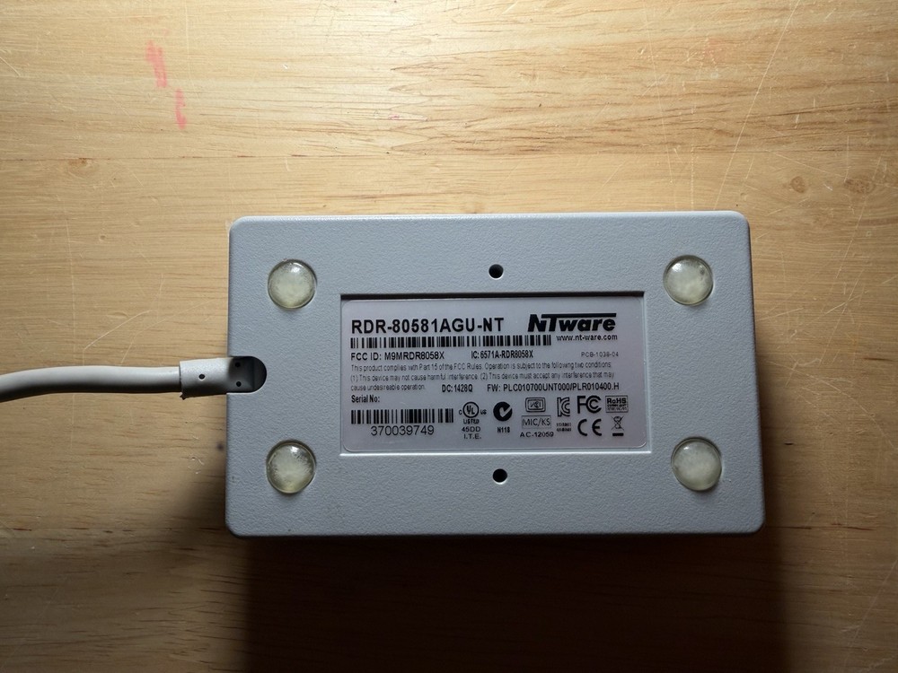 NTware uniFLOW RDR-80581AGU-NT Wireless RF Card Reader