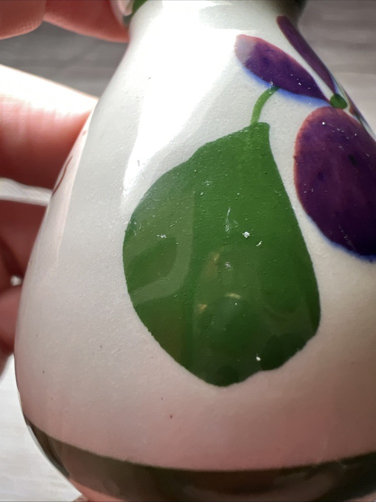 Devon Violets Scent Bottle Hand Painted Great Britain Lownds Pateman 2.5”