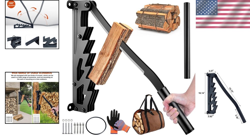 2025 Wall Mounted Kindling Splitter with Extended Handle