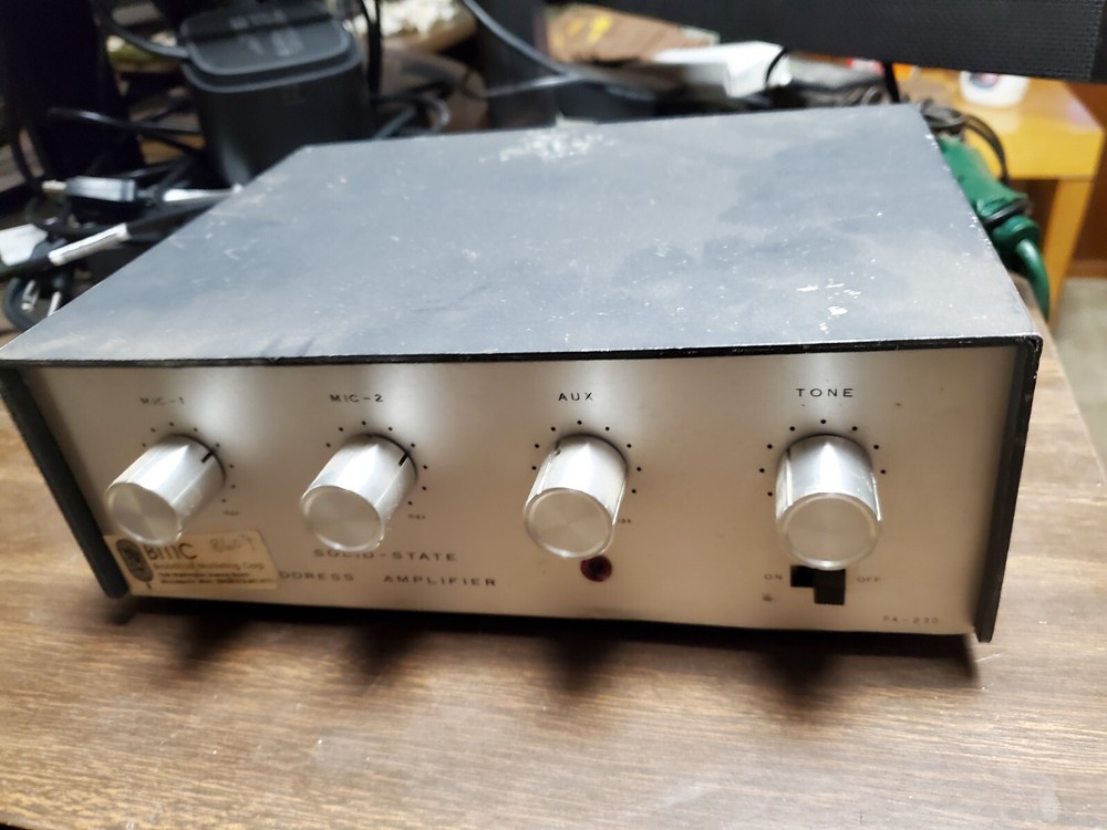 Philmore Solid State Public Address Amplifier PA-230 Silver Box Powers W Lights