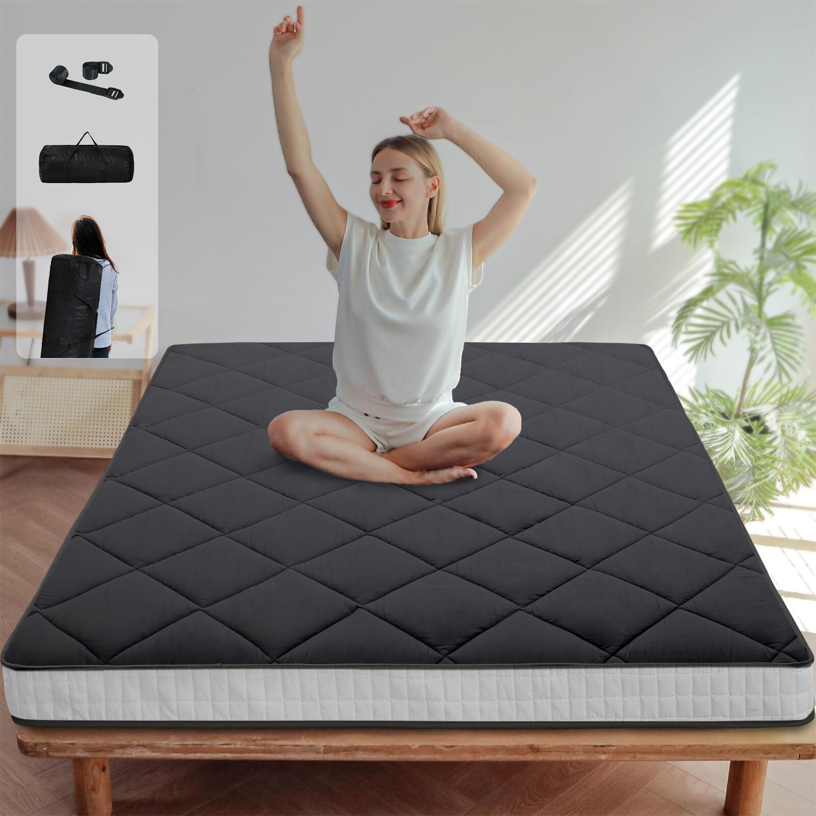 NAIZEA Japanese Floor Mattress Mattress Topper for Back Pain Camp Mattress Mat